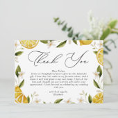 メインスクイーズの柑橘 ブライダルシャワー サンキューカード (スタンド正面)