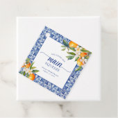 メインスクイーズオレンジのブライダルシャワー フェイバータグ (インサイチュ)