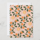 メインスクイーズオレンジシトラス ブライダルシャワー 招待状 (裏面)