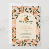 メインスクイーズオレンジシトラス ブライダルシャワー 招待状 (正面)