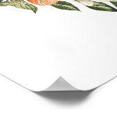 メインスクイーズオレンジ ブライダルシャワーのウェルカムサイン ポスター (角)