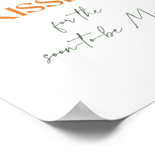 メインスクイーズキスブライダルシャワーゲーム ポスター (角)