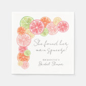 メインスクイーズシトラス ブライダルシャワー スタンダードカクテルナプキン (正面)