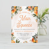 メインスクイーズタンジェリンオレンジシトラスブライダルシャワー 招待状 (スタンド正面)