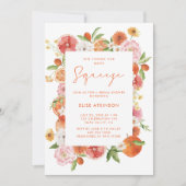 メインスクイーズフローラブライダルシャワー 招待状 (正面)