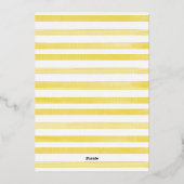 メインスクイーズフローラレモンリースブライダルシャワー 箔招待状 (裏面)