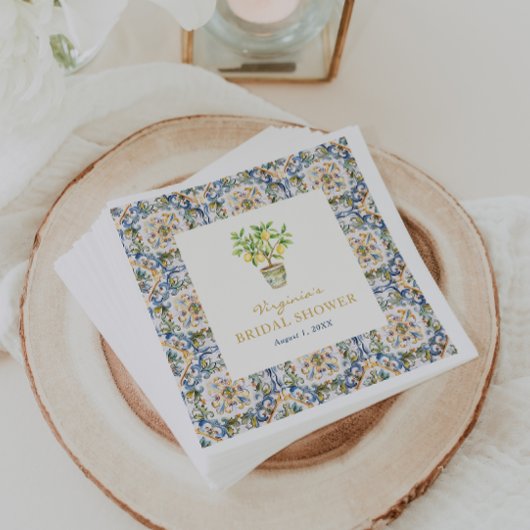 メインスクイーズブライダルシャワーナプキンス スタンダードカクテルナプキン