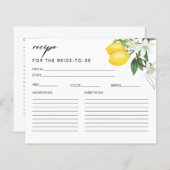 メインスクイーズブライダルシャワーレシピカード (正面/裏面)