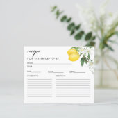 メインスクイーズブライダルシャワーレシピカード (スタンド正面)