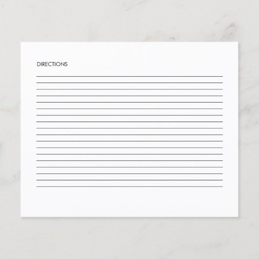 メインスクイーズブライダルシャワーレシピカード (裏面)