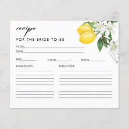 メインスクイーズブライダルシャワーレシピカード