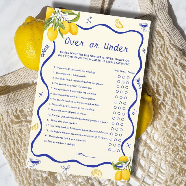 メインスクイーズブライダルシャワーレモンオーバーのゲーム (クリエイターアップロード済み)