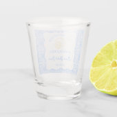 メインスクイーズブライダルシャワーレモンブルータイル ショットグラス (裏面)