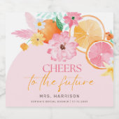 メインスクイーズブライダルシャワー スパークリングワインラベル (シングルラベル)