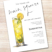 メインスクイーズリモンチェロガラスブライダルシャワー 招待状