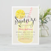 メインスクイーズレモネードメイソンジャーブライダルシャワー 招待状 (スタンド正面)