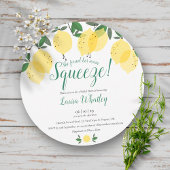 メインスクイーズレモンおもしろいブライダルシャワー 招待状