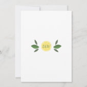 メインスクイーズレモンのカップルシャワー招待状 招待状 (裏面)