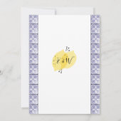 メインスクイーズレモンのタイルモノグラムブライダルシャワー 招待状 (裏面)