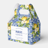 メインスクイーズレモンのブライダルシャワー フェイバーボックス (正面サイド)