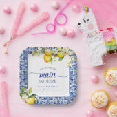 メインスクイーズレモンのブライダルシャワー ペーパープレート (パーティー)