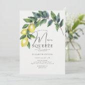 メインスクイーズレモンアーチブルータイルブライダルシャワー 招待状 (スタンド正面)