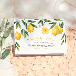 メインスクイーズレモンブライダルシャワーサンキューユナイテッド サンキューカード