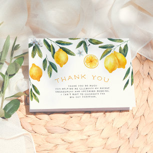 メインスクイーズレモンブライダルシャワーサンキューユナイテッド サンキューカード