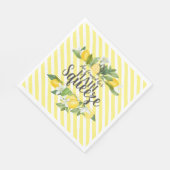 メインスクイーズレモンブライダルシャワーナプキンス スタンダードランチョンナプキン (角)