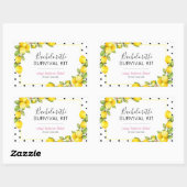 メインスクイーズレモン独身最後の夜サバイバルキット 長方形シール (シート)