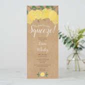 メインスクイーズレモン素朴おもしろいブライダルシャワー 招待状 (スタンド正面)