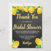 メインスクイーズレモン ブライダルシャワーが見つかった サンキューカード (正面)