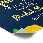 メインスクイーズレモン ブライダルシャワーのおもてなし ポスター (角)