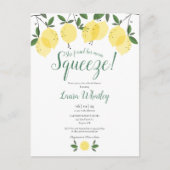メインスクイーズレモン ブライダルシャワーの彼女 案内ポストカード (正面)
