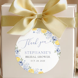 メインスクイーズレモン ブライダルシャワー ラウンドシール