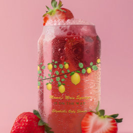 メインスクイーズレモン　男女兼用ベイビーシャワー ガラス缶