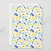 メインスクイーズ イエロー レモン ミント ブライダルシャワー 招待状 (裏面)