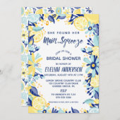 メインスクイーズ イエロー レモン ミント ブライダルシャワー 招待状 (正面/裏面)