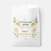 メインスクイーズ エレガント レモン フラワーブライダルシャワー フェイバーバッグ (正面)