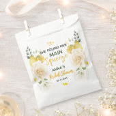 メインスクイーズ エレガント レモン フローラル ブライダルシャワー フェイバーバッグ (クリップ留めされた状態)