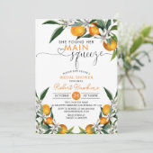 メインスクイーズ オレンジとレモンのブライダルシャワー 招待状 (スタンド正面)