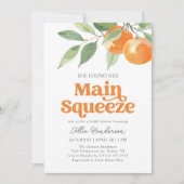 メインスクイーズ オレンジ シトラス ブライダルシャワー 招待状 (正面)