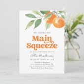 メインスクイーズ オレンジ シトラス ブライダルシャワー 招待状 (スタンド正面)