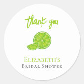 メインスクイーズ グリーン ライム ブライダルシャワー サンクス ラウンドシール (正面)