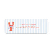 メインスクイーズ コースタルロブスター ブライダルシャワーサイン ラベル (正面)