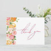 メインスクイーズ シトラス テーマのブライズ シャワー サンキューカード (スタンド正面)