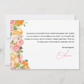 メインスクイーズ シトラス テーマのブライズ シャワー サンキューカード (裏面)