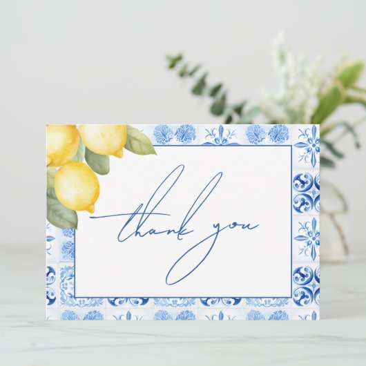 メインスクイーズ シトラス テーマのブライズ シャワー サンキューカード (スタンド正面)