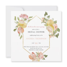 メインスクイーズ | シトラス | ピンク フラワーブライダルシャワー