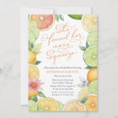 メインスクイーズ | シトラス フローラル ブライダル シャワー 招待状 (正面)